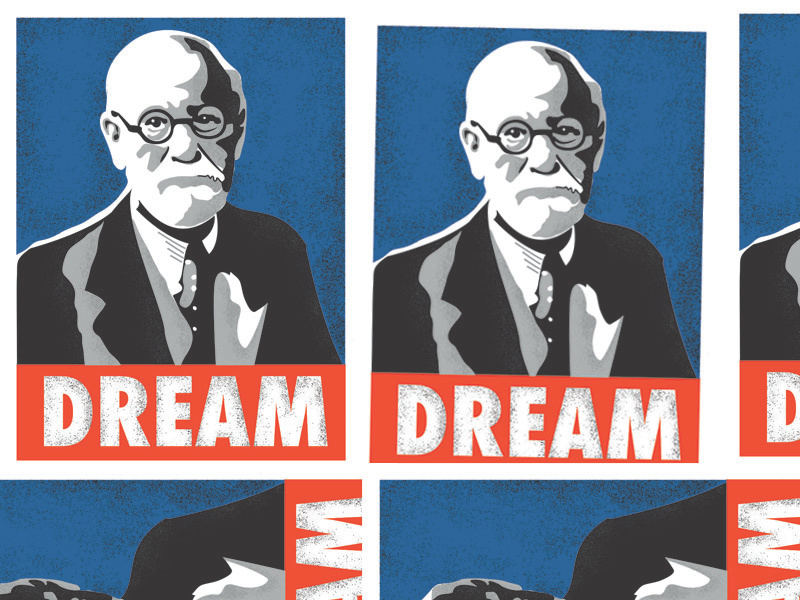 Freudian Slip illustration grunge texture street art sticker freud