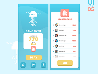 UI challange 05 - game leaderboard