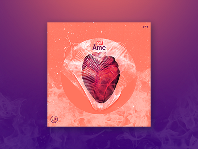 Ame - Rej cover art - daily cover-art project 07 cd art cover art daily 100 challenge dailyart electorinicmusic heart illustarion techno