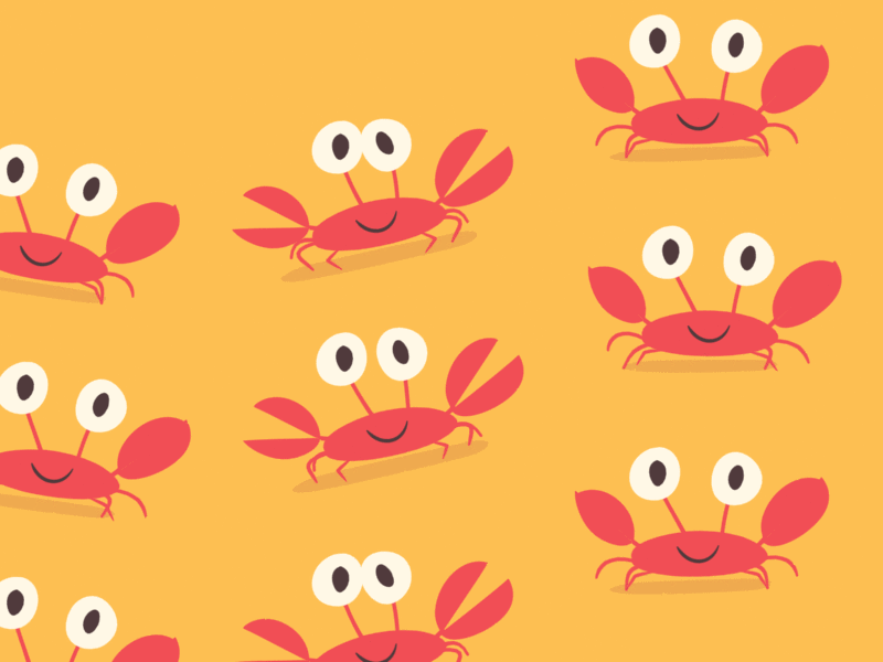 Crab gif illustration loop