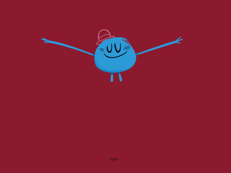 Blue guy animation characterdesign gif illustration loop
