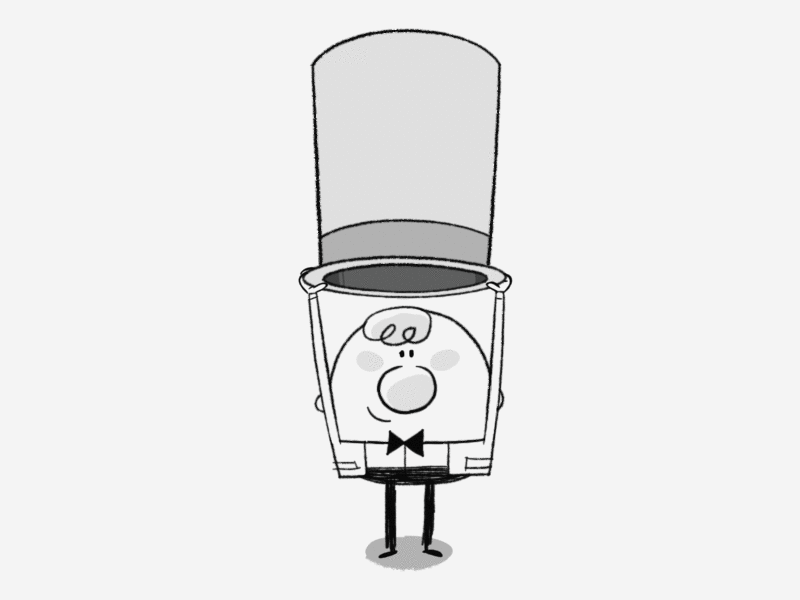 Top Hat 2d animation gif illustration loop tophat