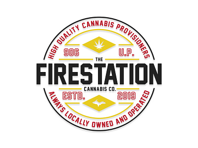 The Firestation Seal badge branding cannabis cannabis branding marijuana seal vintage