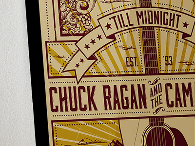 Chuck Ragan Poster Tease acoustic design digital gig gig poster guitar illustration music poster punk rock show poster