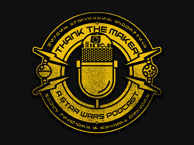 Thank The Maker Podcast Logo branding design illustration logo podcast star wars star wars day stormtrooper