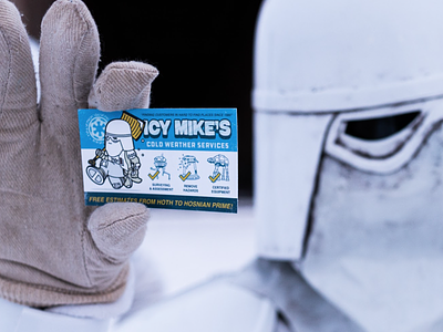 Icy Mikes Business Card design mascot mascot character mascot design star wars star wars art star wars day vector