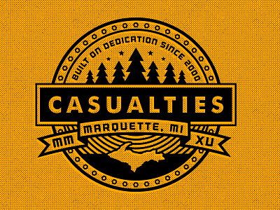 Casualties Skate & Snow 15 Year Celebration Logos brand design icon illustrator logo michigan skateboard snowboard vector