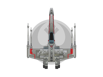 Red Leader design illustration star wars vector x wing