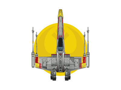 Red Two design illustration mono monoweight star wars vector x wing