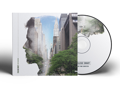 College Smart Album Cover album cd cover design hiphop music overlay packaging photo