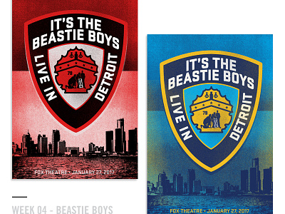 Week 4 - One Hour Poster Challenge album band beastie boys concert design gig poster hip hop poster
