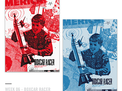 52 Random Gig Posters - Week 6 blink182 boxcar racer concert design gig poster music poster screen print