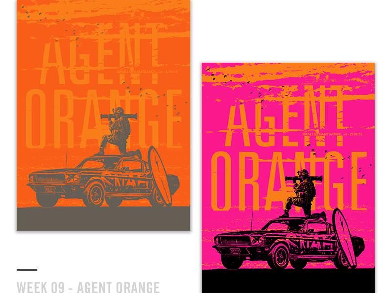 52 Random Gig Posters - Week 9 character vintage screen print agent orange punk music concert poster gig poster