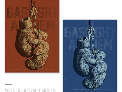 52 Random Gig Posters - Week 15 boxing concert design gaslight anthem gig poster music poster screen print