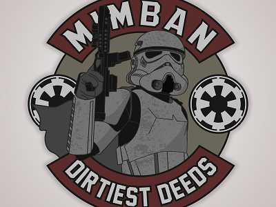 Mimban Stormtrooper badge illustration military star wars stormtrooper vector