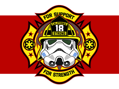 Star Wars Firefighter Fundraiser Patch badge design fundraiser patch star wars stormtrooper vector