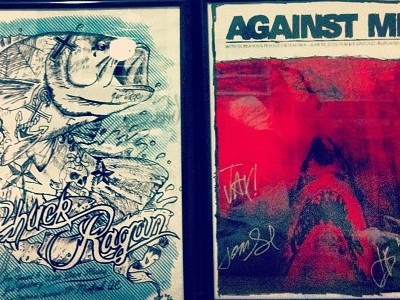 Chuck Ragan & Against Me Gig Posters acoustic against me! chuck ragan gigposter guitar illustration illustrator music photoshop poster punk punk rock rock