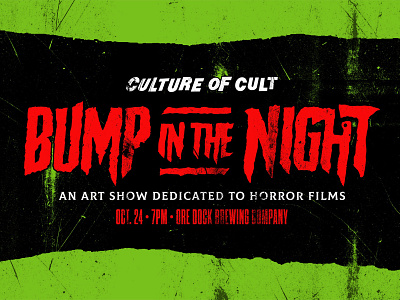 Bump In The Night - Seeking Artists! art show artshow design gig poster horror horror movie illustration poster punk scary vector