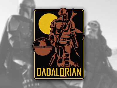 The Dadalorian design empire illustration jedi mandalorian patch