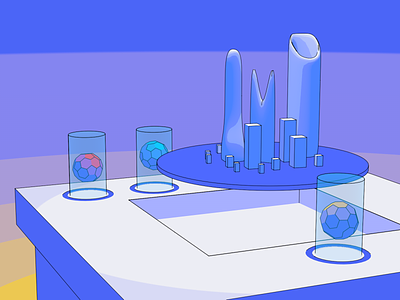 Future City Lab 3d city futuristic illustration