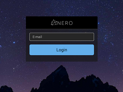 Nero Login Screen email login nasa nero space ui