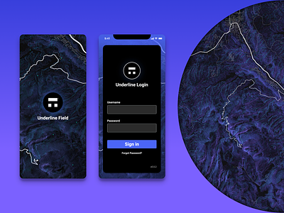 iOS Login Screen Using Real Map Data (Mapbox topology and light)