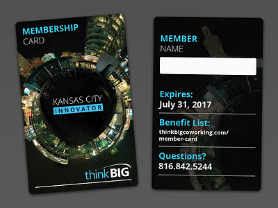 VIP Member Card coworking credit card kansas city