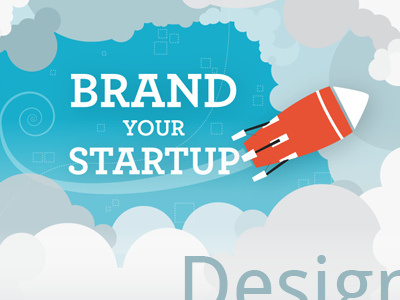 Brand Your Startup Site Snapshot branding clouds illustration rocket startup