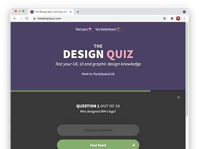 The Design Quiz — test your UX, UI & graphic design knowledge