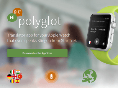 Polyglot translator app for Apple Watch app apple watch mobile design translator wearables
