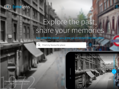 TimeLens memories mobile old photo sharing vintage web