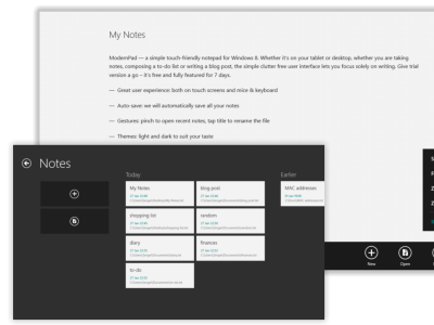 ModernPad app for Windows 8