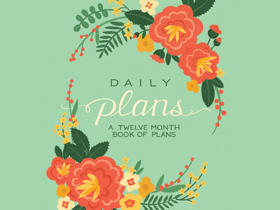 Daily Plans hand lettering illustration planner