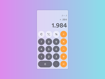 Daily UI #004: Calculator app calculator dailyui dailyui004 design ios ios12 iphone mobile design ui uidesign user experience user interface uxdesign