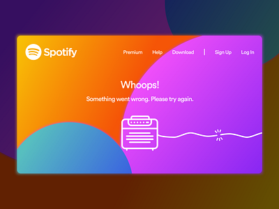 Daily UI #008: 404 Page (Spotify) 404 404 error page 404 page daily 100 daily art daily ui challenge dailyui dailyui008 design logo music spotify ui uidesign user experience user interface ux uxdesign