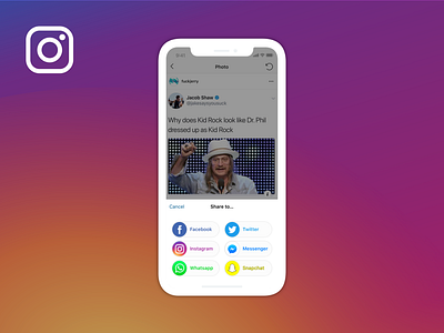 Daily UI #010: Social Share (Instagram)
