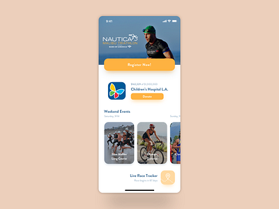 Nautica Malibu Triathlon app app design dailyui ios12 ios13 mobile design mobile ui design triathlon ui uidesign uiux user experience user interface ux design uxdesign workout