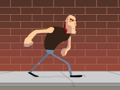 Walk Cycle Practice .GIF animation illustration walk cycle