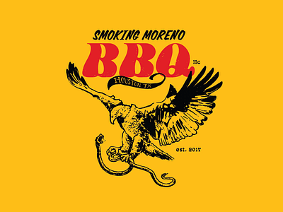 Smoking Moreno BBQ logo snake