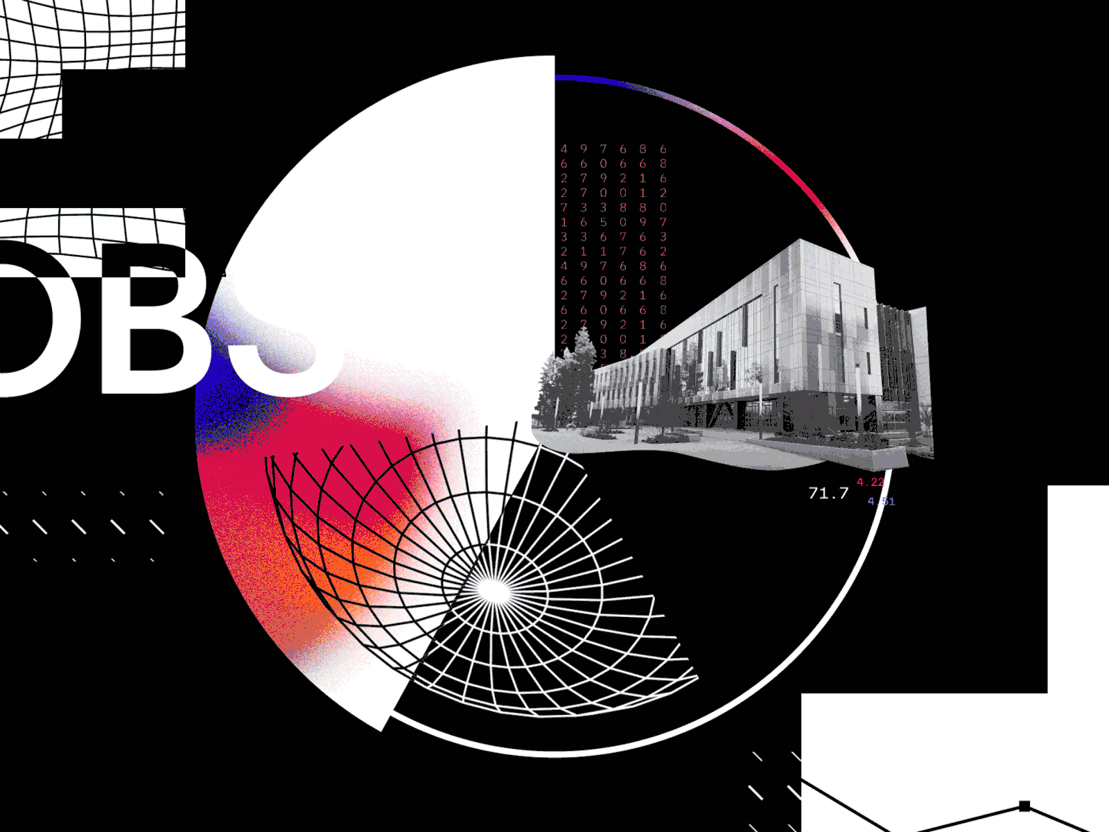 Styleframes Accidental collage gradient graph graphic design walking