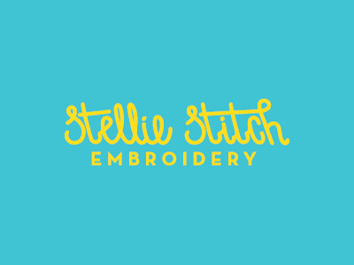 Stellie Stitch logo type typograpy