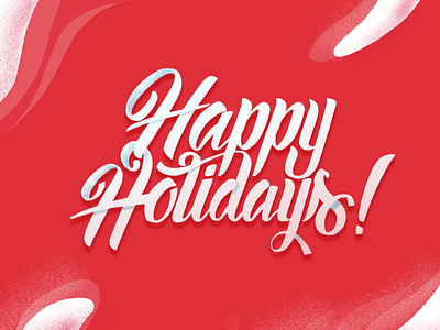 Happy Holidays christmas hand lettering holidays typography