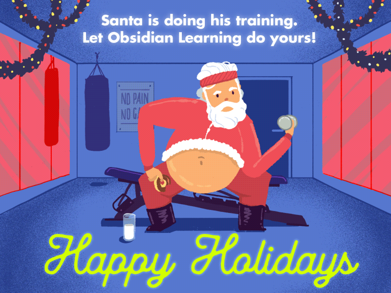 Santa Is Training animation character animation christmas happy holidays santa