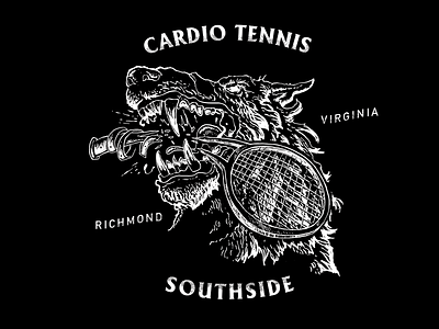 Tennis Wolf illustration teeth tennis wolf