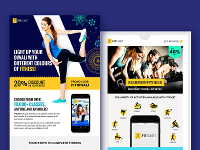 Fitness E-mailer design graphics emailer fit fitness