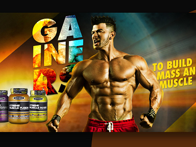 Big Muscle Nutrition01 design graphics fitness nutrition web banner