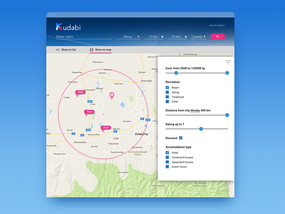 Booking service map