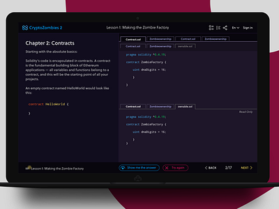 Crypto Zombies Coding UI