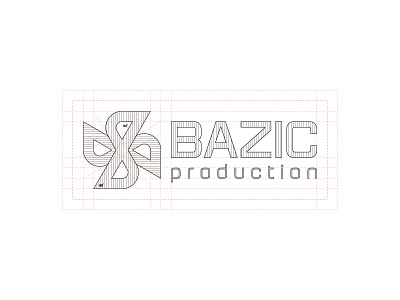 Bazic Production Logo basic branding graphic grid construction logo production vietnam