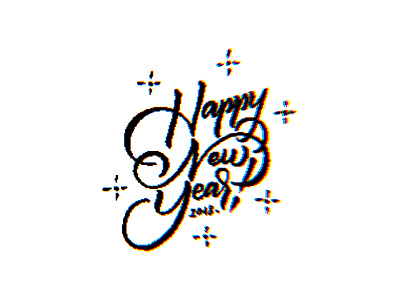 Happy New Year 2018 2018 8bit cga customtype happynewyear hpny lettering pixel pixelart typography